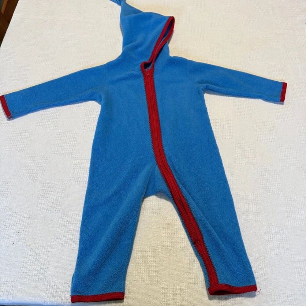 Vintage Hanna Anderson Baby Zip up Fleece One Piece Size 80 (18-25 months)